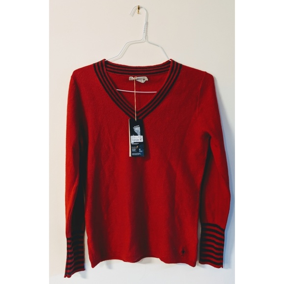 Smartwool Sweaters - Smartwool Red V-Neck Sweater